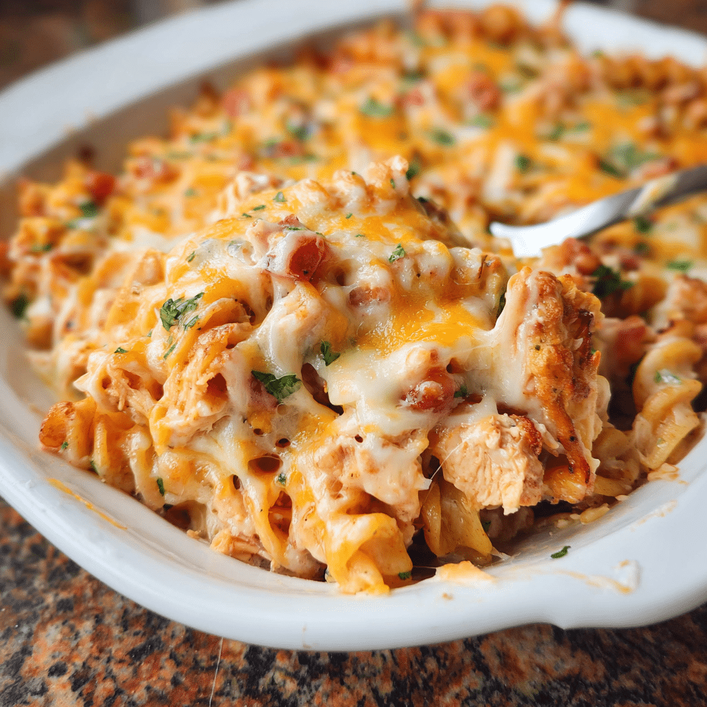 Cheesy BBQ Ranch Chicken Casserole | Family Favorite Dinner