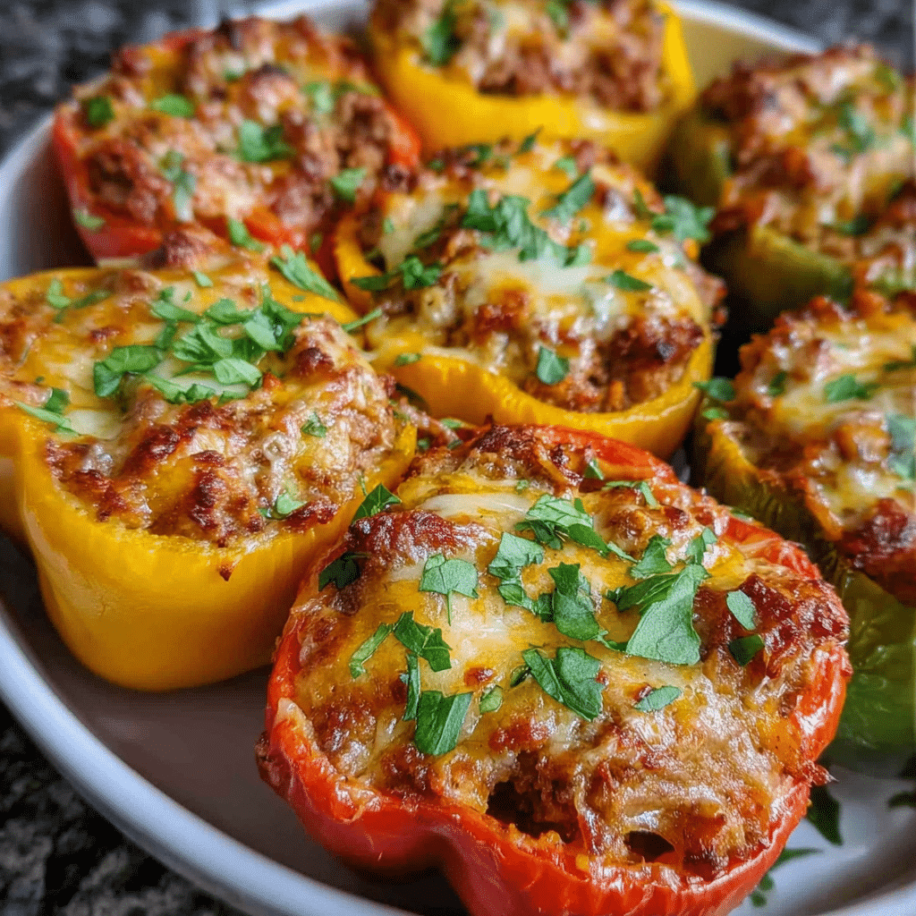 High-Protein Easy Stuffed Bell Peppers - Hearty & Healthy Dinner Delight