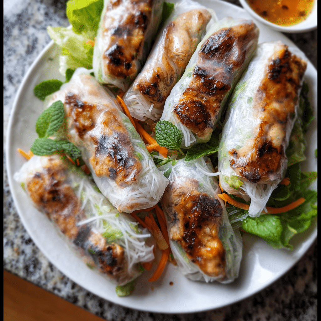 Refreshing Vietnamese Summer Rolls with Chicken | High-Protein Spring Meal