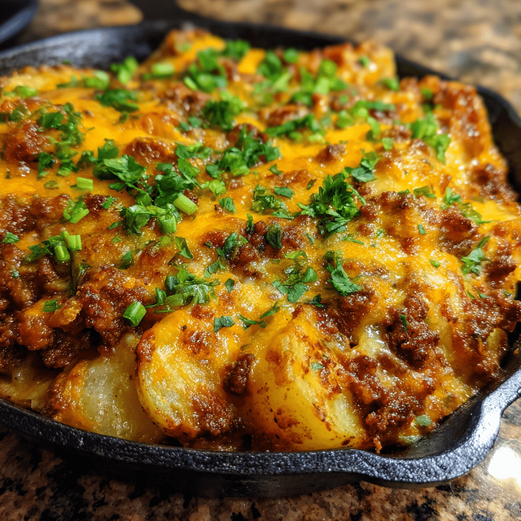 Cheesy Taco Potato Bake with Ground Beef (One-Pan Weeknight Comfort Food)
