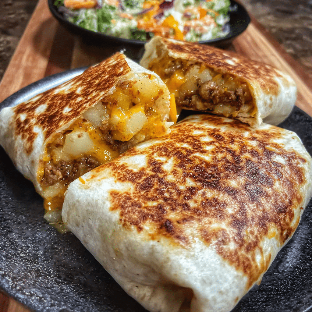 Crispy Golden Cheesy Potato Burritos (Easy Weeknight Dinner or Meal Prep Idea)
