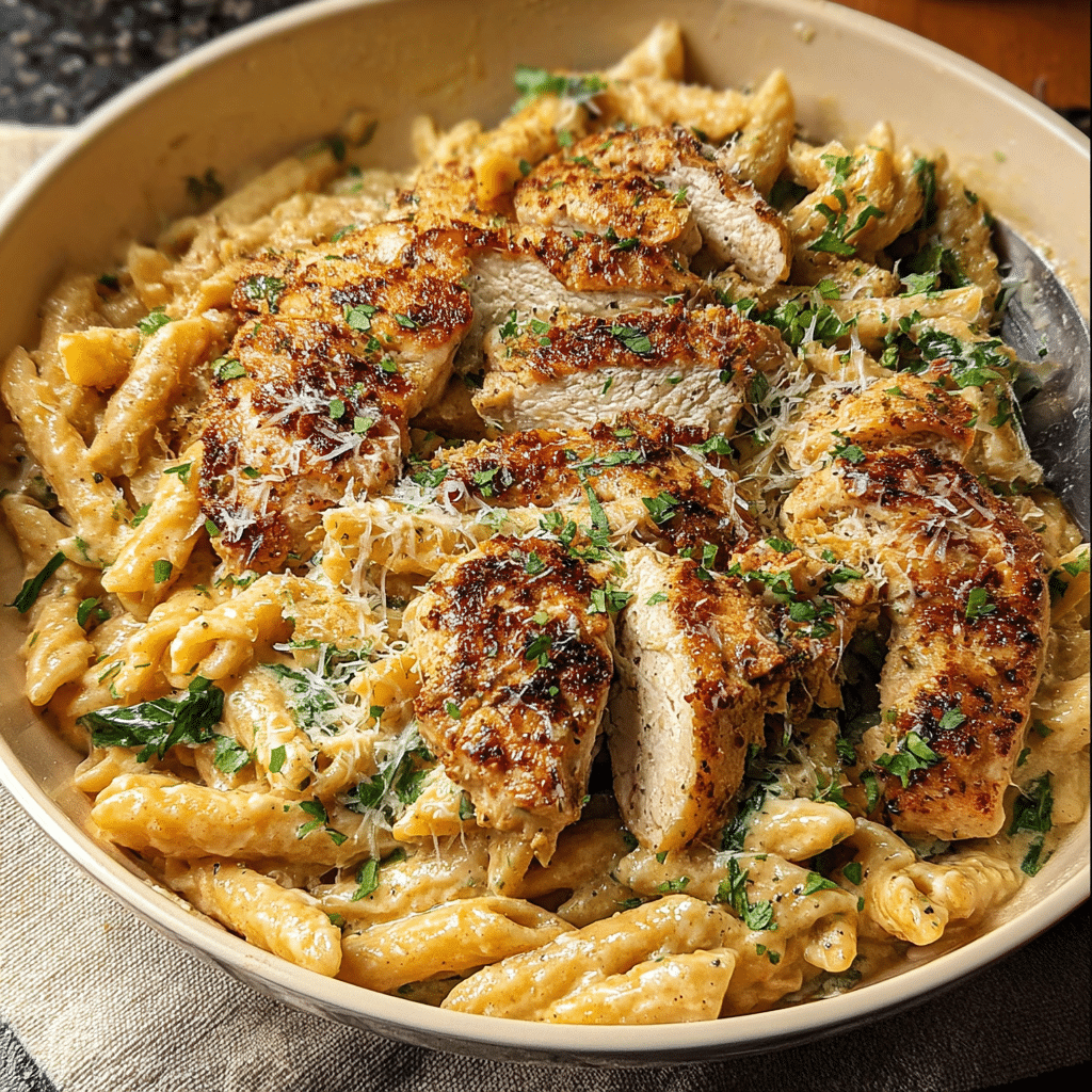 Creamy Garlic Parmesan Chicken Pasta (Easy 30-Minute Weeknight Dinner)