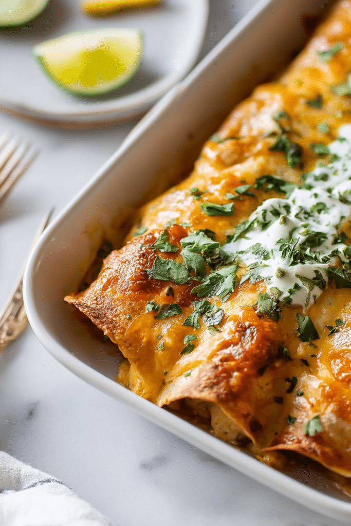 Creamy Queso Chicken Enchiladas: The Ultimate High-Protein Comfort Food