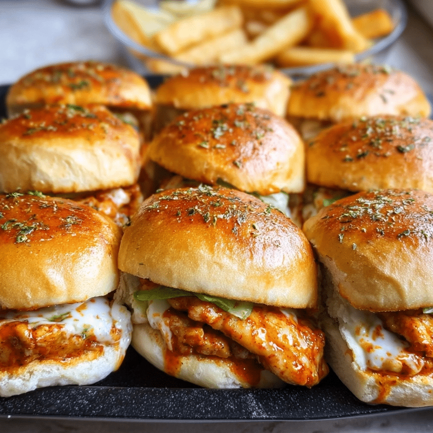 Cheesy Dynamite Chicken Buns (Spicy & Easy Slider Buns)