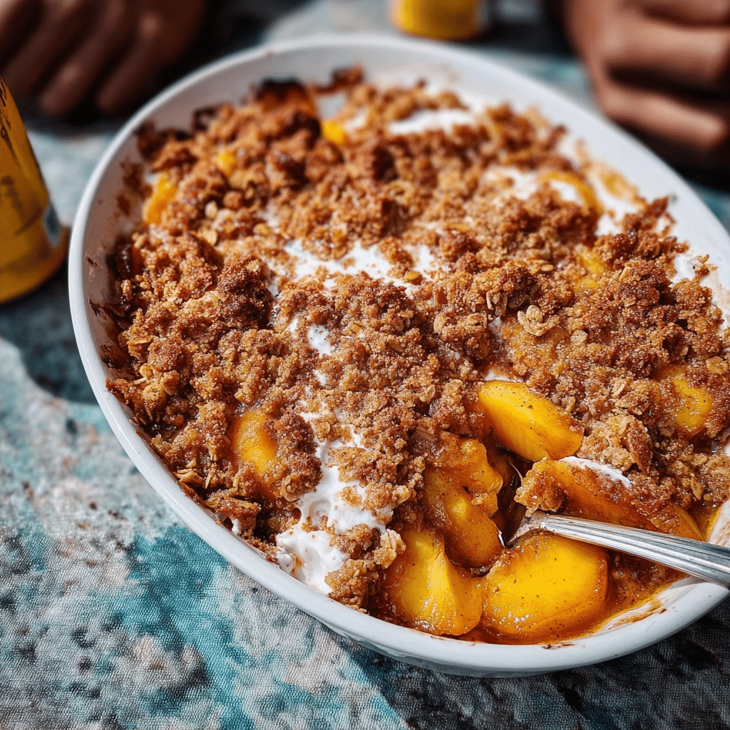 Best Peach Crisp Recipe with a Crunchy Cinnamon-Oat Topping