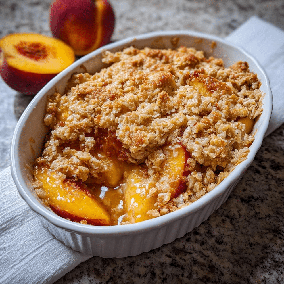 Fresh Peach Crisp: The secret to perfect oatmeal crumble