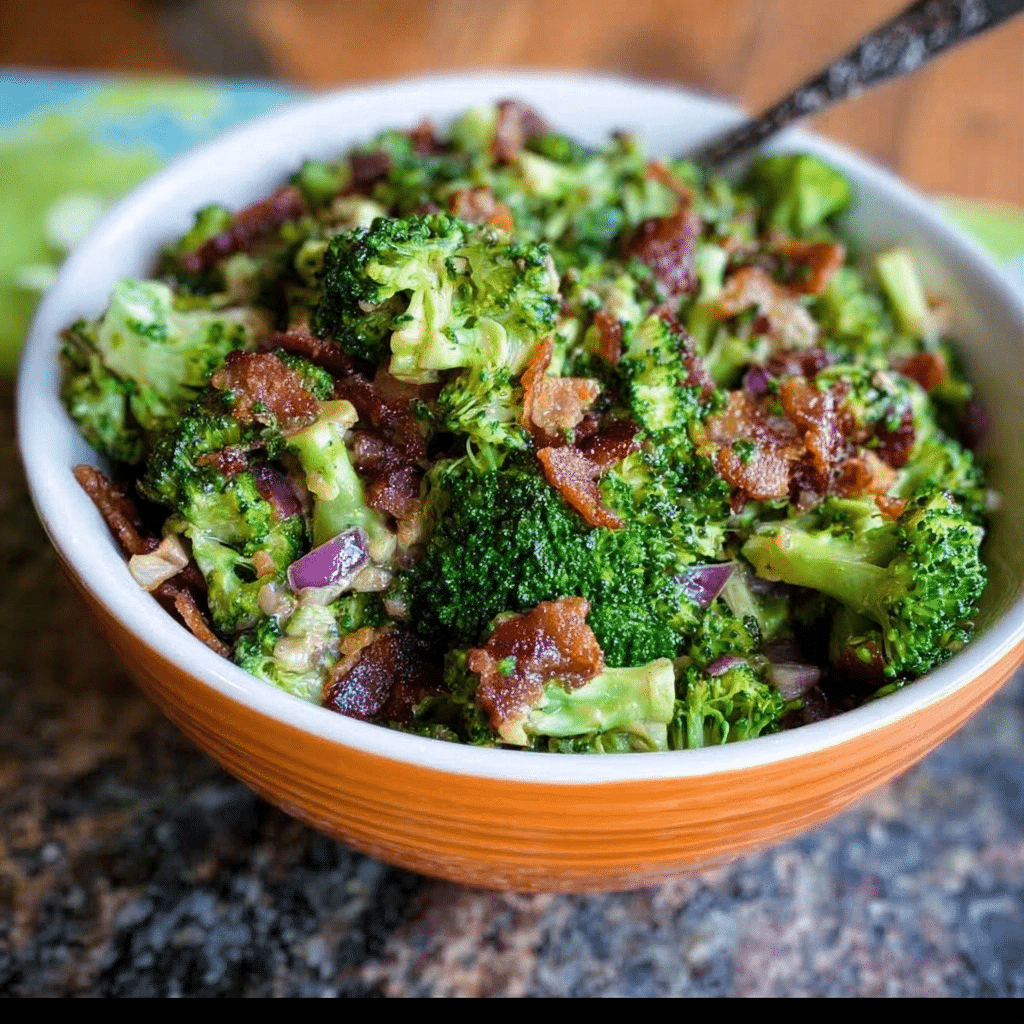 Easy Broccoli Bacon Salad Recipe | Best Potluck Side Dish