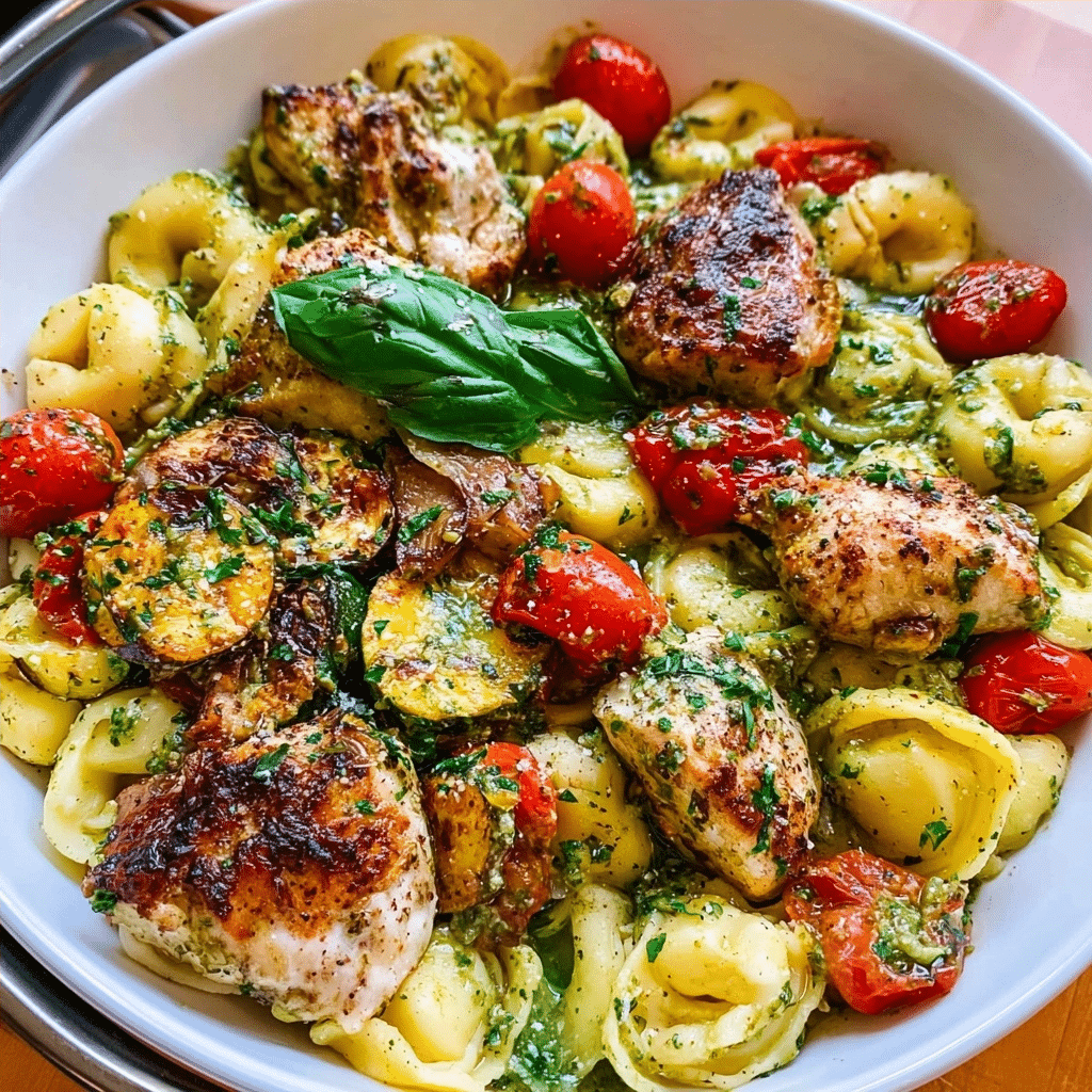 One-Pan Pesto Chicken & Tortellini | Easy Spring Dinner