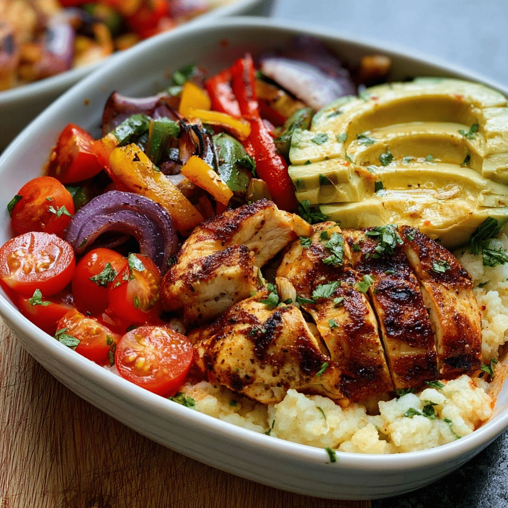 High Protein 400 Calorie Chicken Lunch Bowl | Easy Healthy Meal Prep Recipe