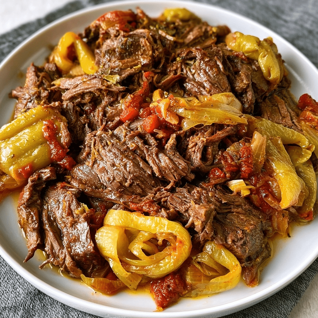 Low Carb Slow Cooker Italian Beef | Easy Crockpot Dinner Recipe