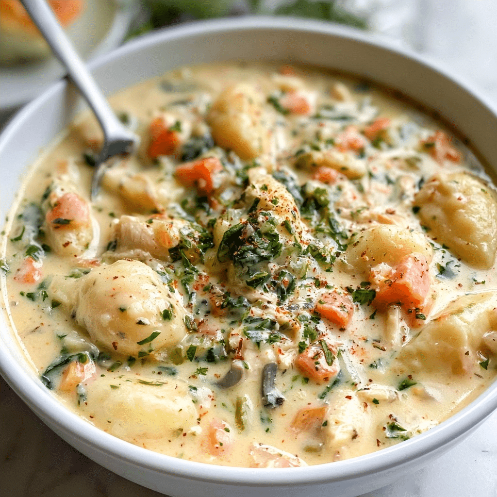 Copycat Olive Garden Chicken Gnocchi Soup | Easy Comfort Food