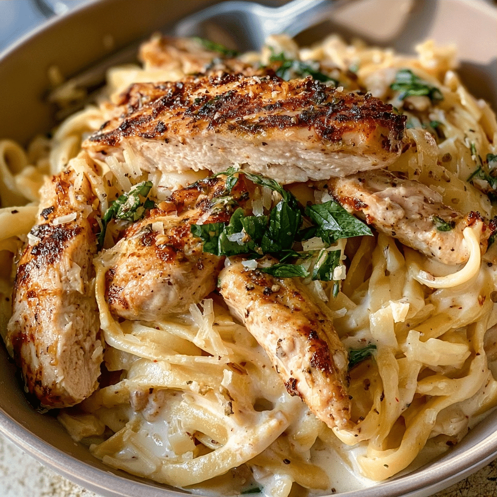 30-Minute Creamy Garlic Parmesan Chicken & Cheesy Pasta