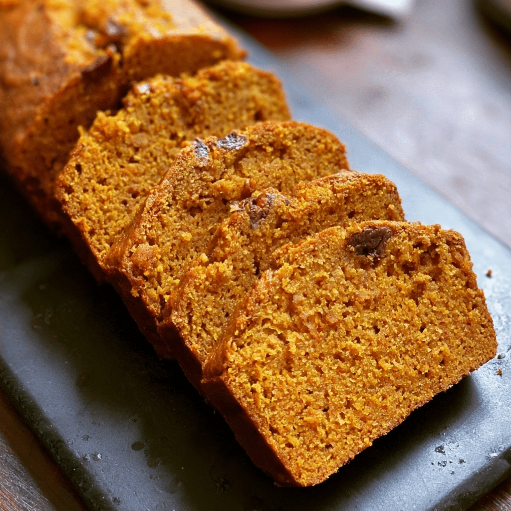 Moist Homemade Eggless Pumpkin Bread