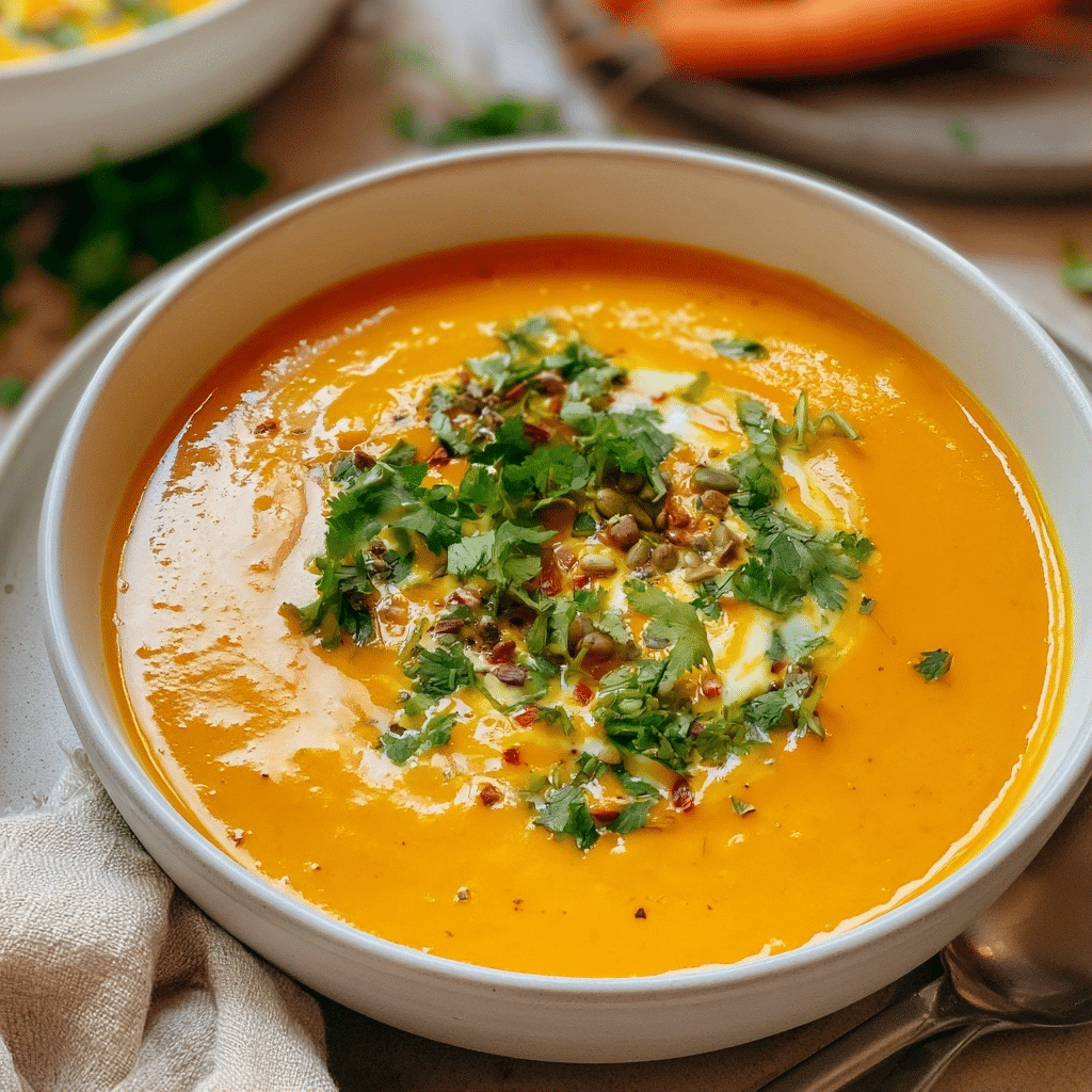 Creamy Carrot Ginger Soup (Healthy Meal Prep)