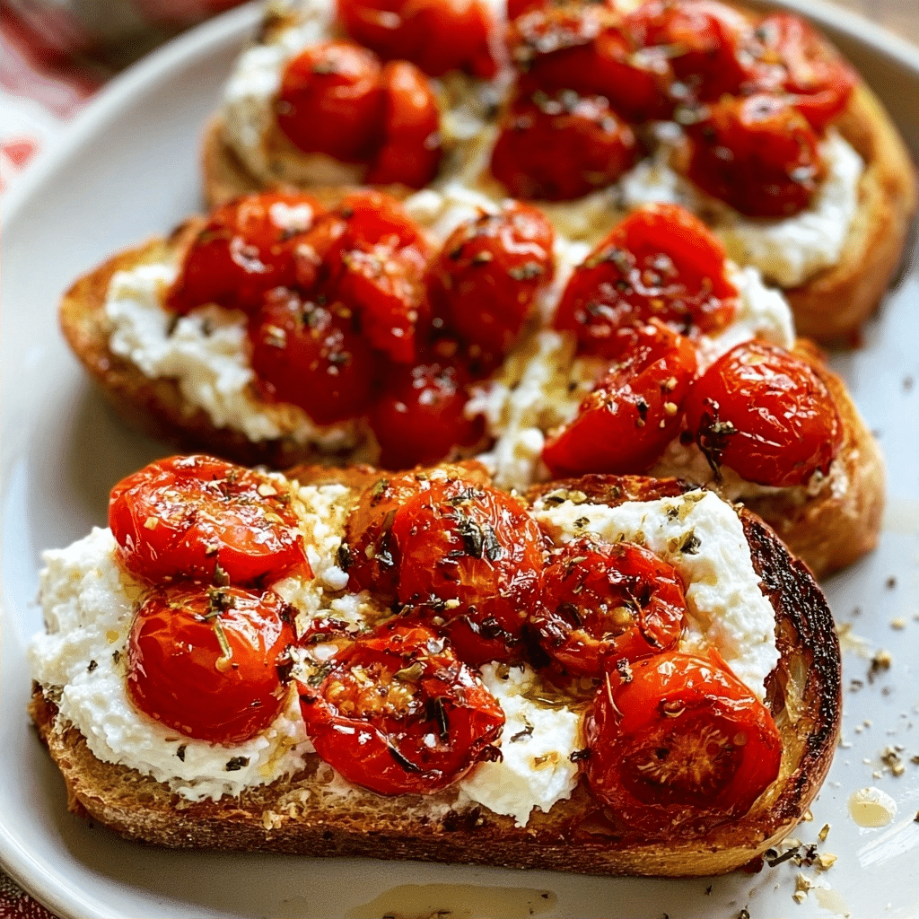 Ricotta Crostini with Roasted Tomatoes