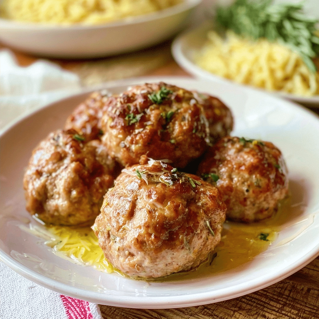 Easy Italian Style Baked Turkey Meatballs Recipe