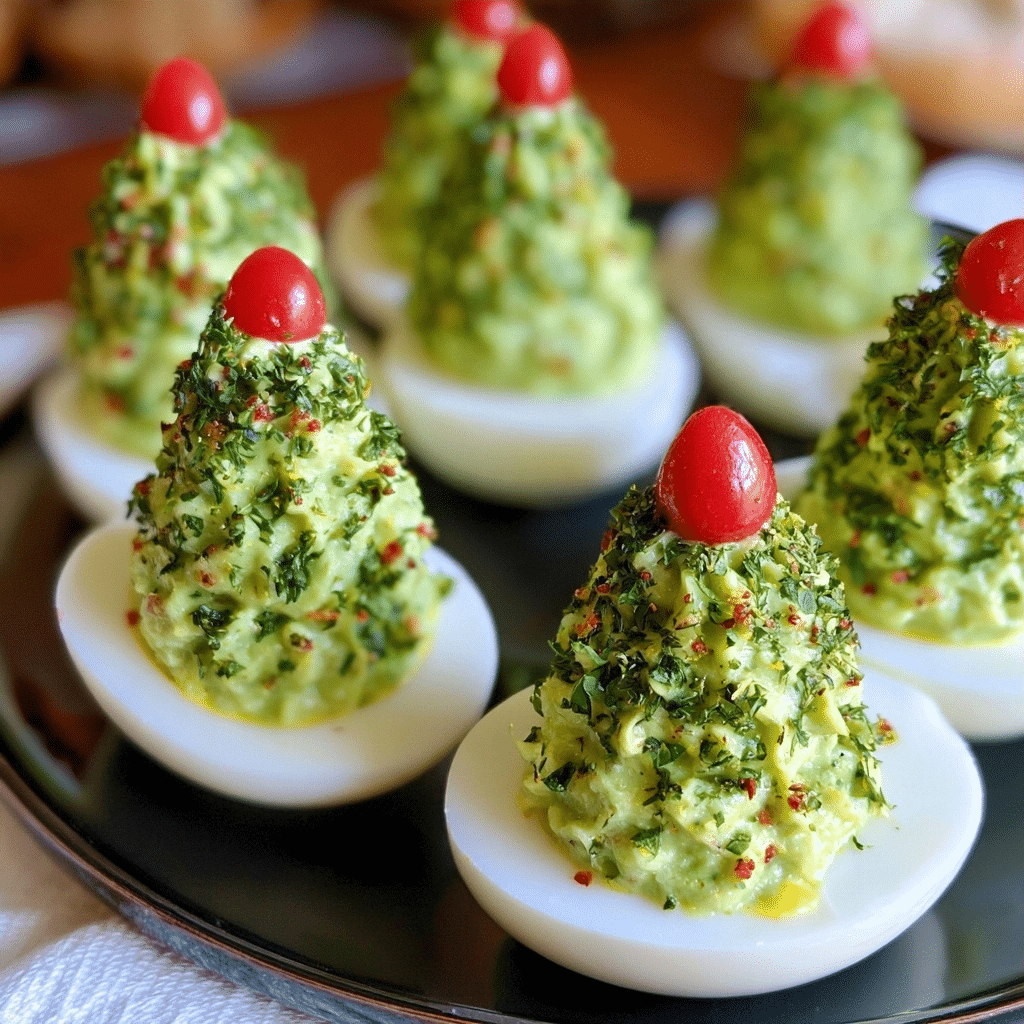 Christmas Tree Deviled Eggs: A Festive Low-Carb Holiday Appetizer