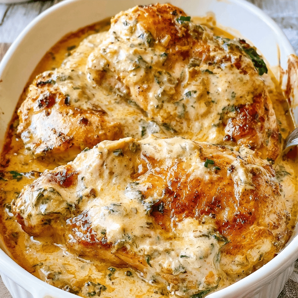 The Best Creamy Baked Chicken Breasts | 30-Minute Recipe