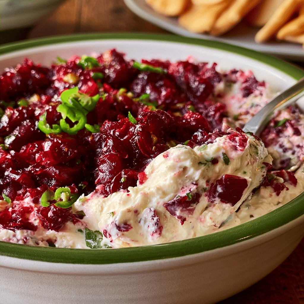 Easy Cranberry Jalapeño Cream Cheese Dip (Best Holiday Appetizer)