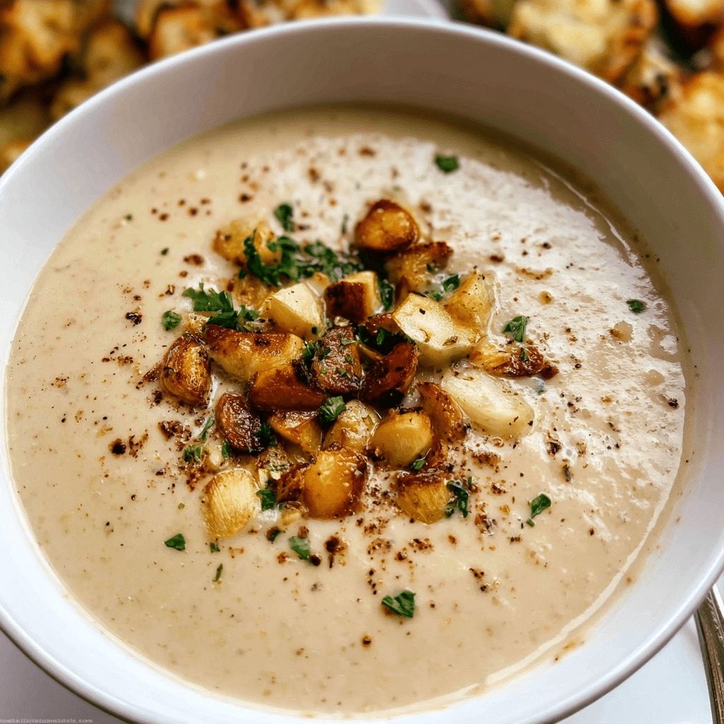 Creamy Roasted Garlic Soup (Cozy Comfort Food Recipe)