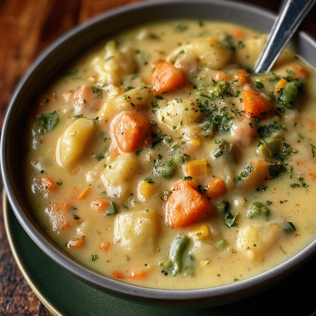 The BEST Creamy Vegetable Soup Recipe | Easy Comfort Food Dinner Idea