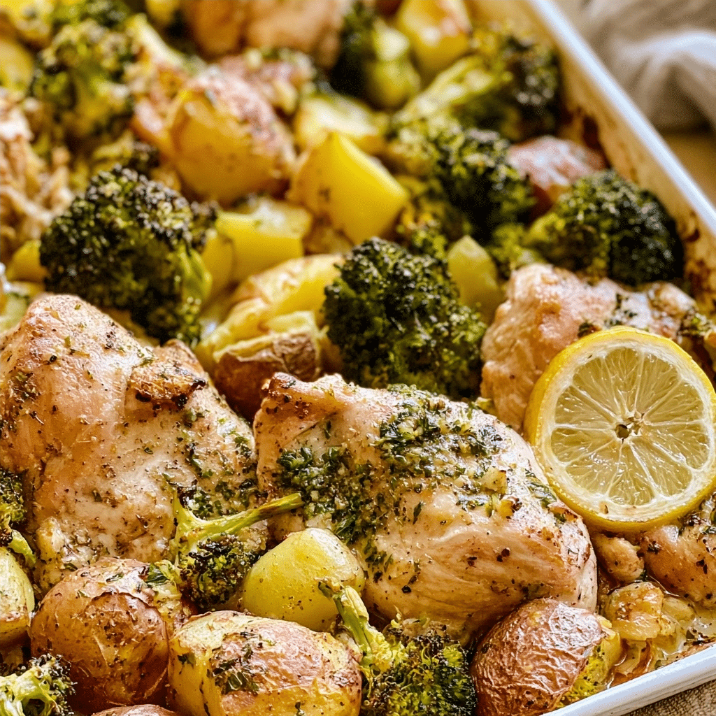 Sheet Pan Lemon Garlic Chicken with Potatoes & Broccoli: The Ultimate One-Pan Meal