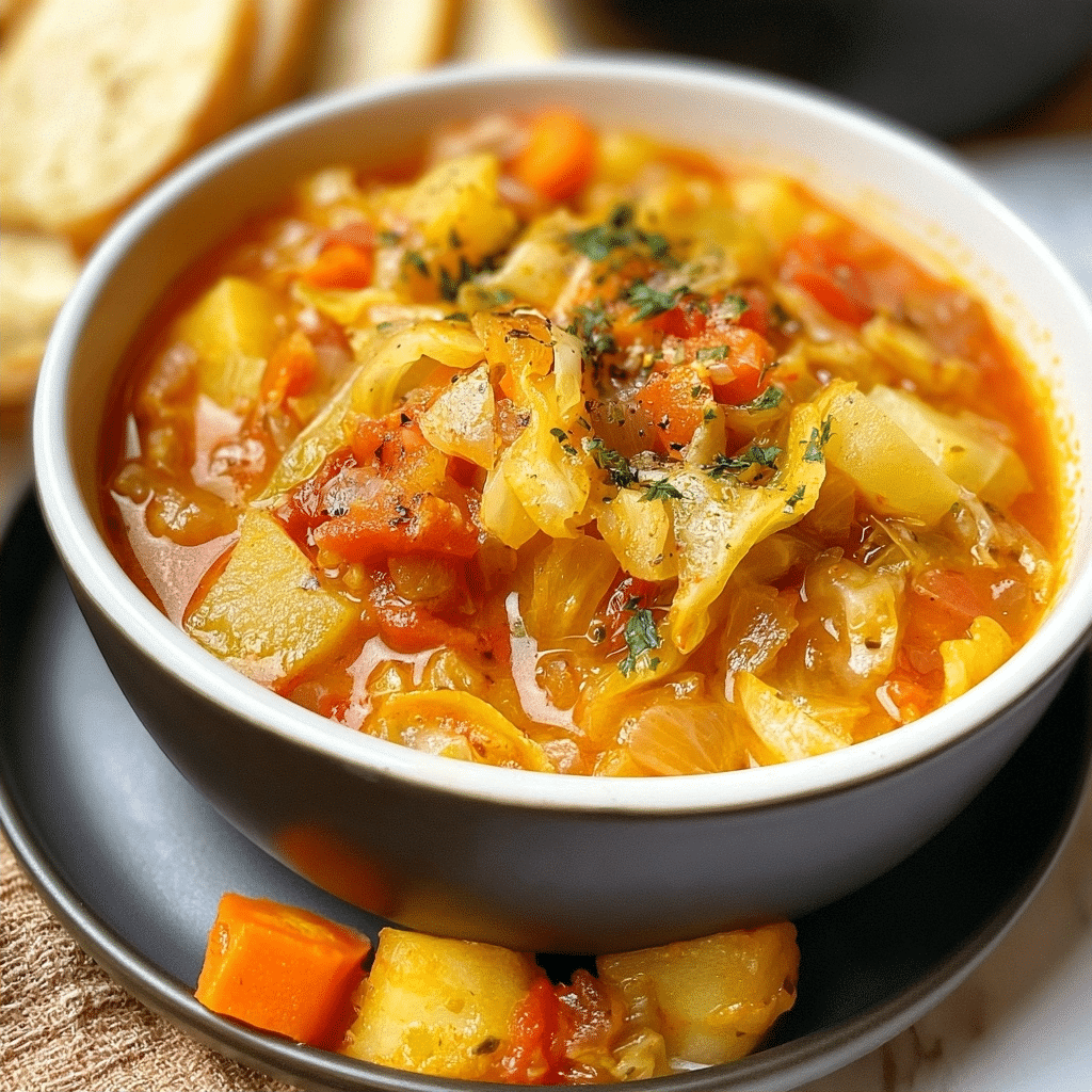 Healthy Vegetarian Cabbage Soup Recipe | Easy Cozy Dinner Idea
