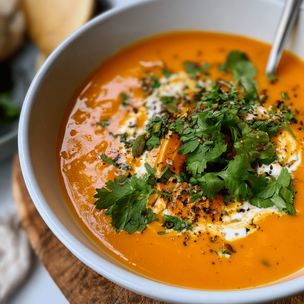 Spicy Butternut Squash & Sweet Potato Soup (Easy Fall Dinner)